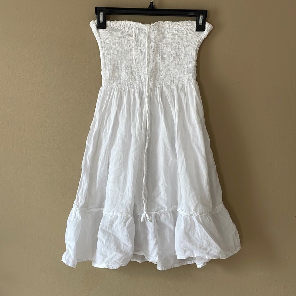 Blue Ocean White Boho Beach Dress